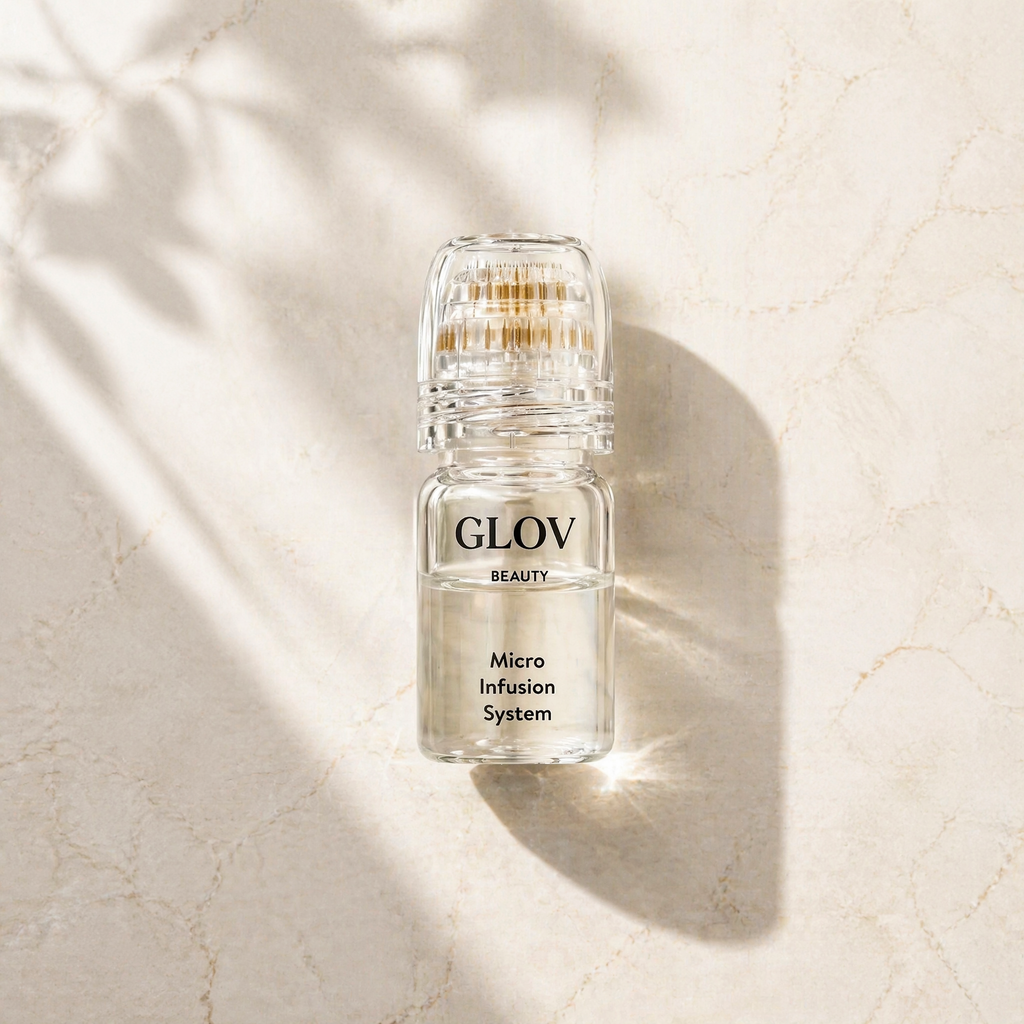 Fiole de sérum micro-infusion Glovinna sur marbre