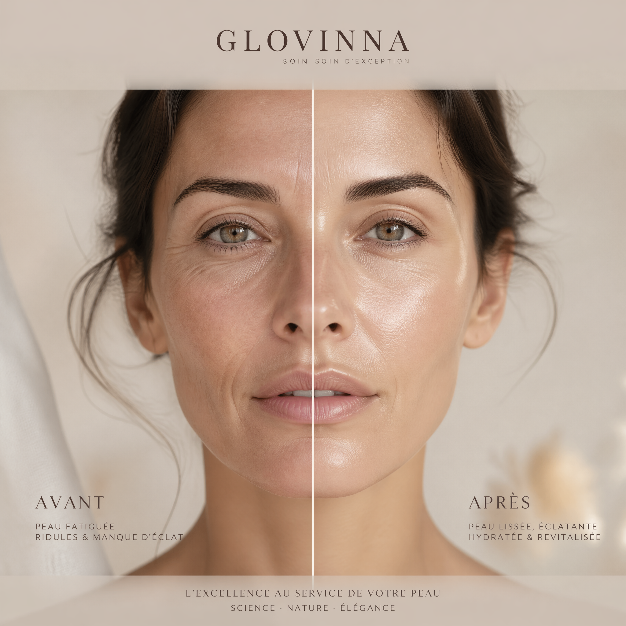 Experte Glovinna tenant l'applicateur de micro-infusion visage